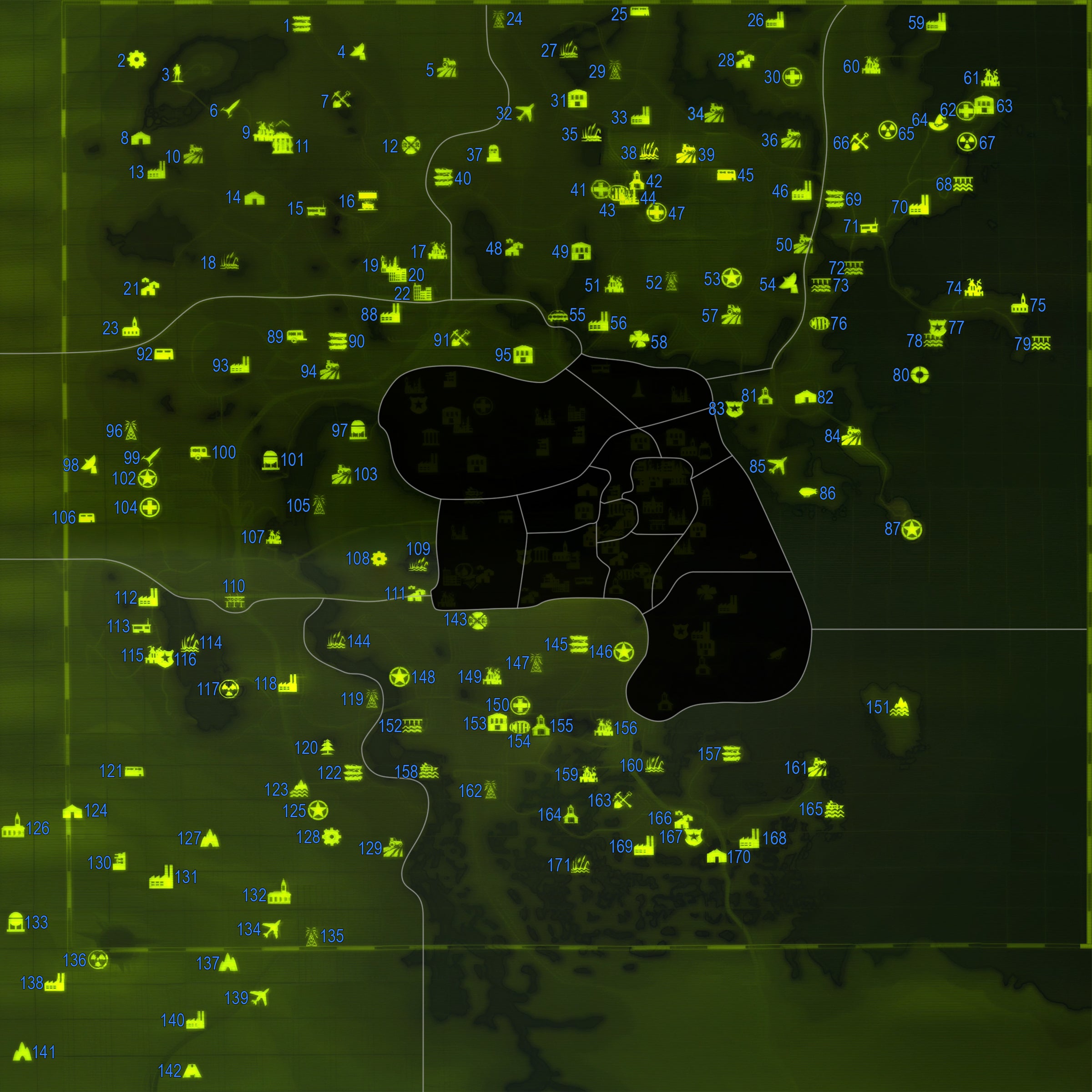 Fallout 4: Weltkarte mit allen Orten | Eurogamer.de